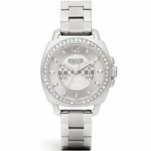 Coach Silver Women's Watch with Crystal Accents